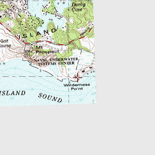 Topographic Map of Wilderness Point, NY