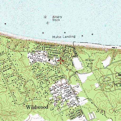 Topographic Map of Wildwood, NY
