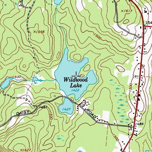 Topographic Map of Wildwood Lake, NY