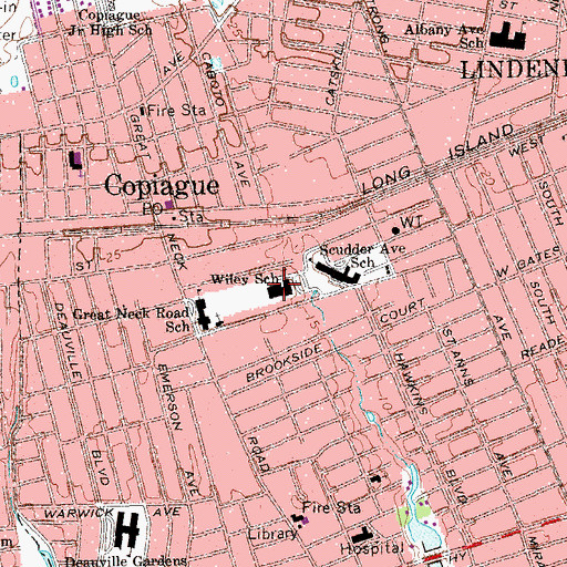Topographic Map of Susan E Wiley School, NY