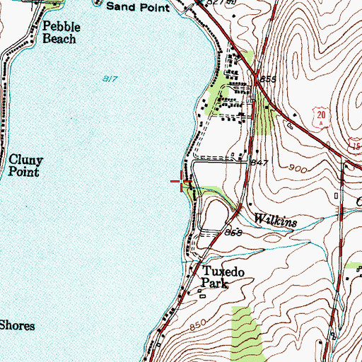 Topographic Map of Wilkins Creek, NY