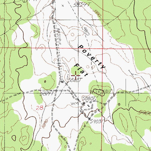 Topographic Map of Black Valley, AZ