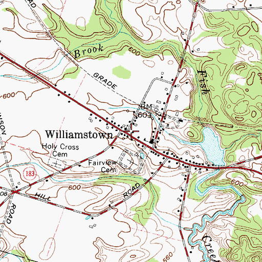 Topographic Map of Williamstown, NY