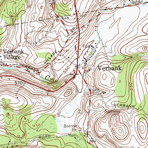 Topographic Map of Willow Brook, NY