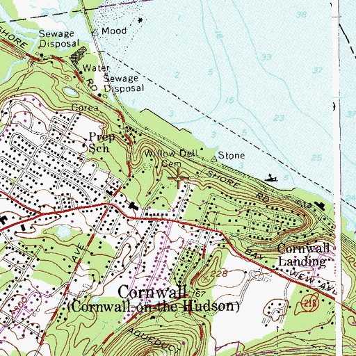 Topographic Map of Willow Dell Cemetery, NY