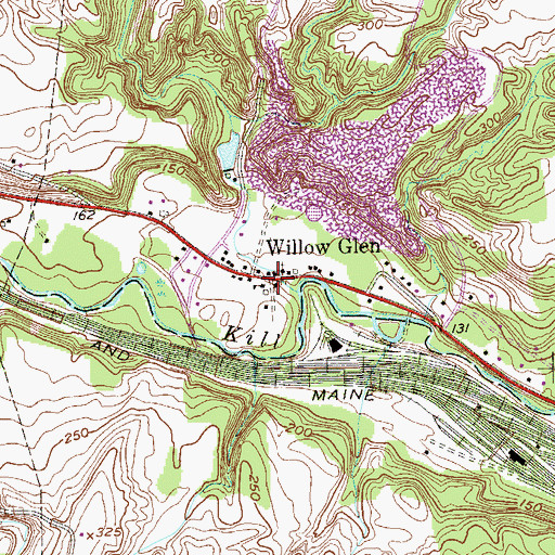 Topographic Map of Willow Glen, NY