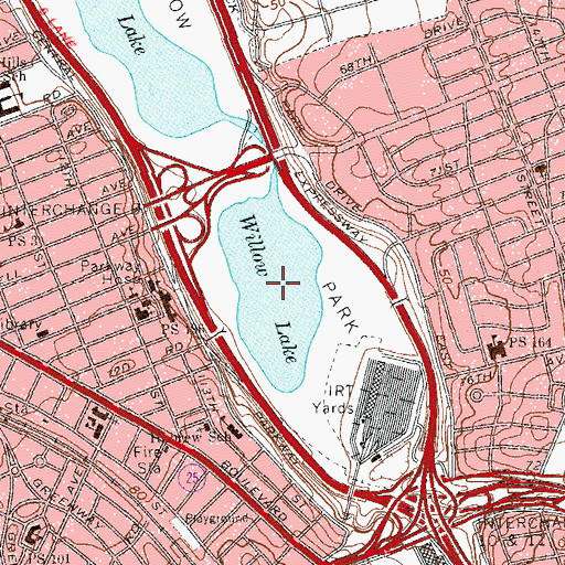 Topographic Map of Willow Lake, NY