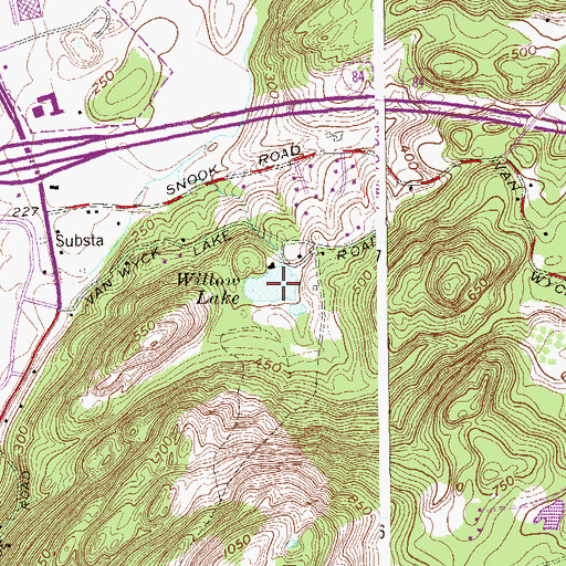 Topographic Map of Willow Lake, NY