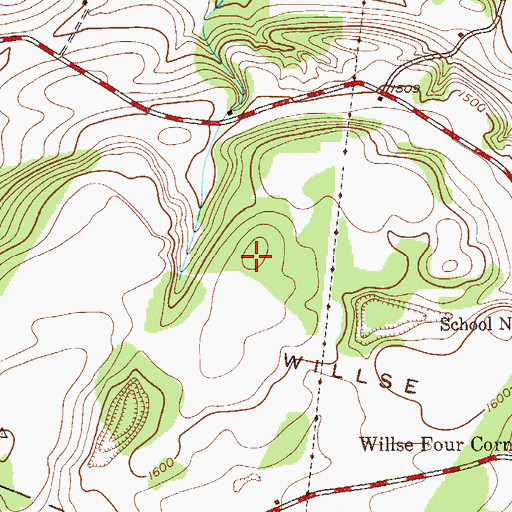 Topographic Map of Willse Hill, NY