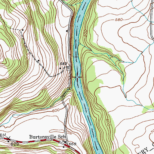 Topographic Map of Wilsey Creek, NY