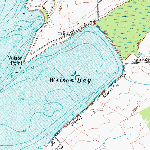 Topographic Map of Wilson Bay, NY