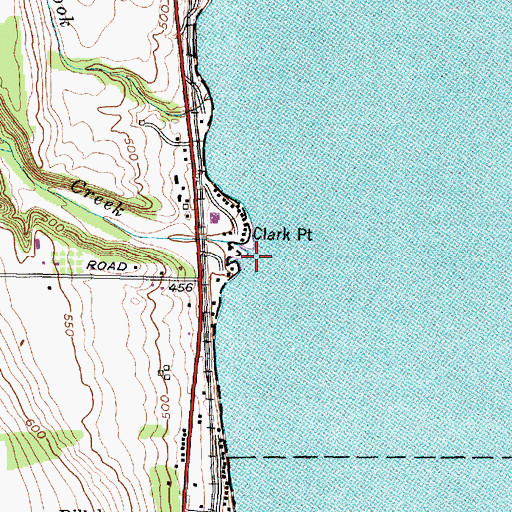 Topographic Map of Wilson Creek, NY