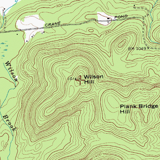 Topographic Map of Wilson Hill, NY
