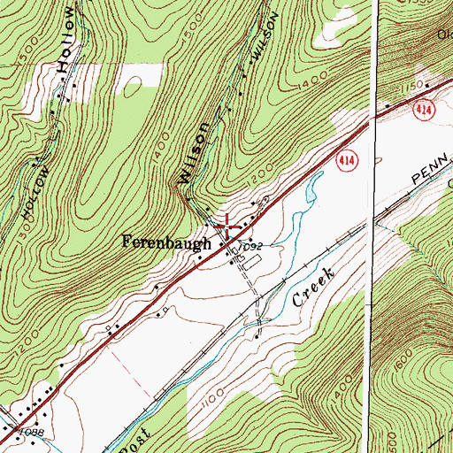Topographic Map of Wilson Hollow, NY