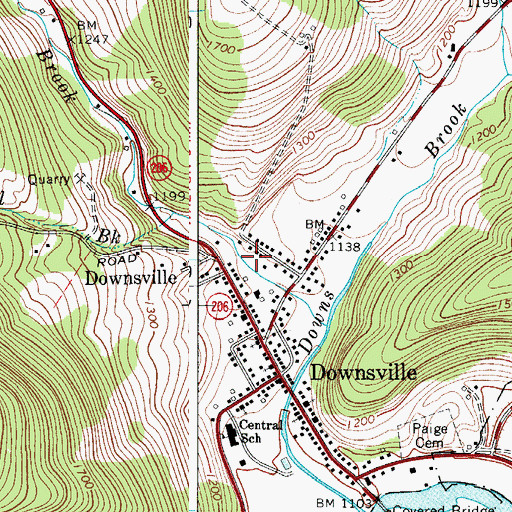 Topographic Map of Wilson Hollow, NY