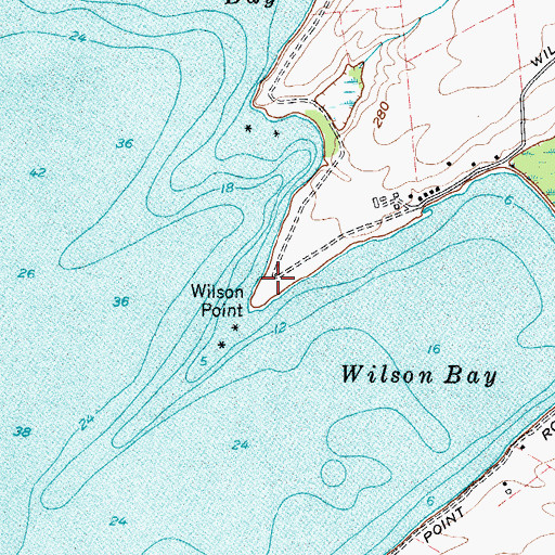 Topographic Map of Wilson Point, NY
