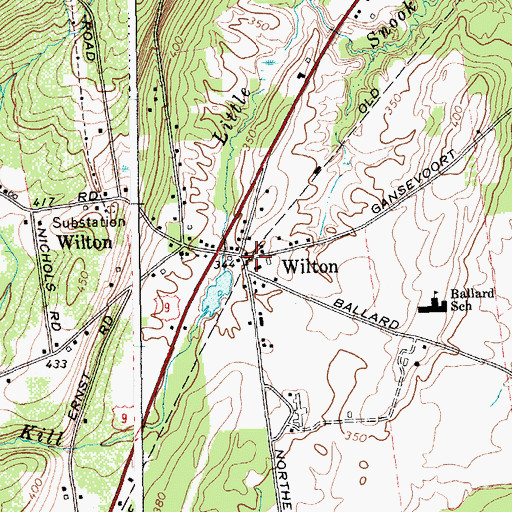 Topographic Map of Wilton, NY