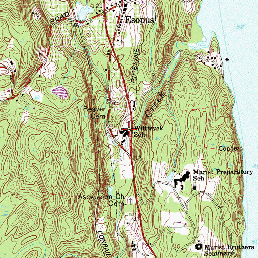 Topographic Map of Wiltwyck School, NY