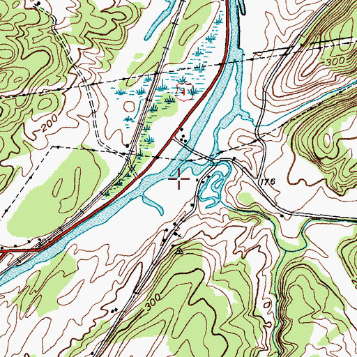 Topographic Map of Winchell Creek, NY