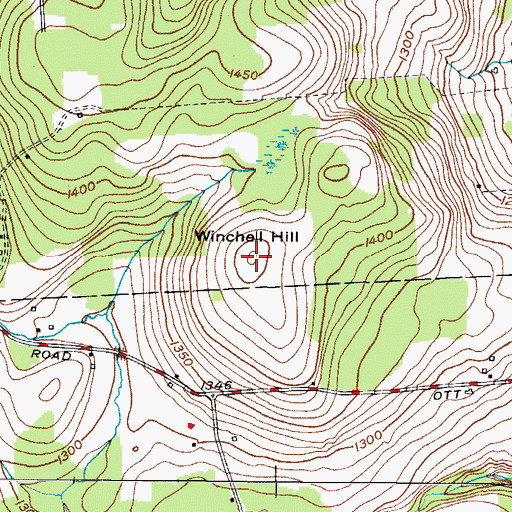 Topographic Map of Winchell Hill, NY