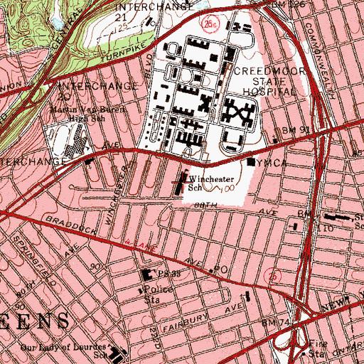 Topographic Map of Public School 18, NY