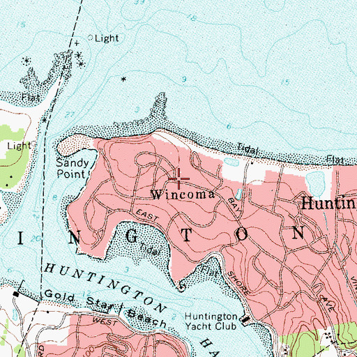 Topographic Map of Wincoma, NY