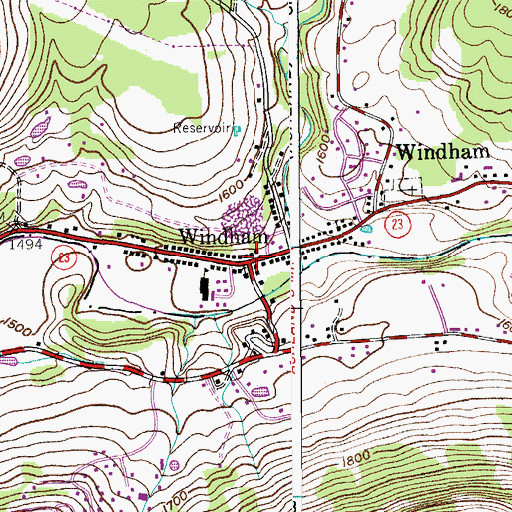 Topographic Map of Windham, NY