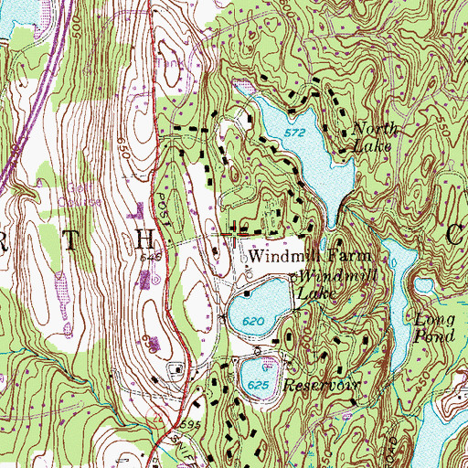 Topographic Map of Windmill Farm, NY