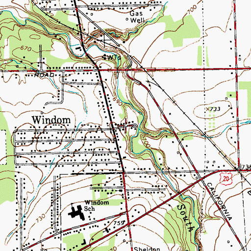 Topographic Map of Windom, NY