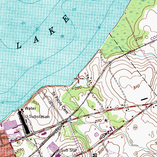 Topographic Map of Wine Creek, NY
