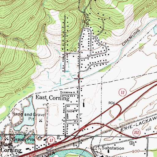 Topographic Map of Winfield Creek, NY