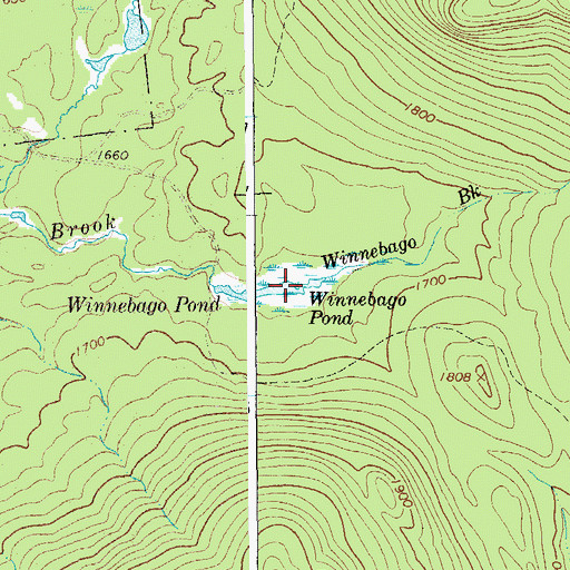 Topographic Map of Winnebago Pond, NY