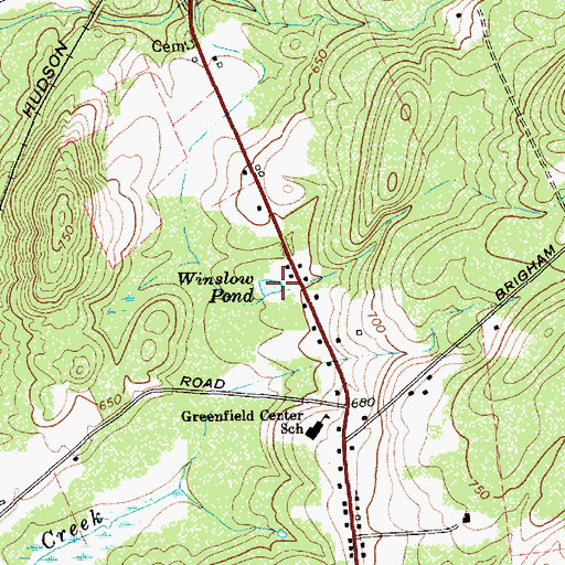 Topographic Map of Winslow Pond, NY