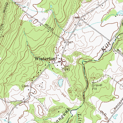 Topographic Map of Winterton, NY