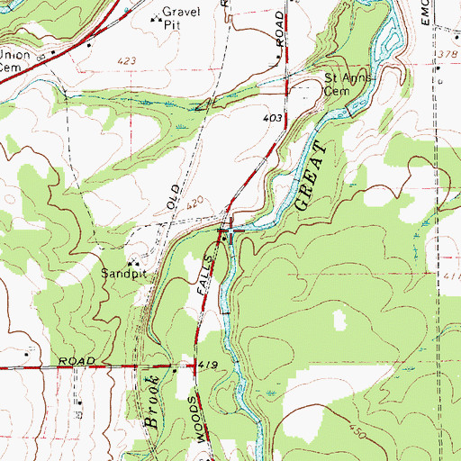 Topographic Map of Witherspoon Brook, NY