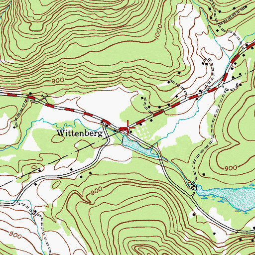 Topographic Map of Wittenberg, NY