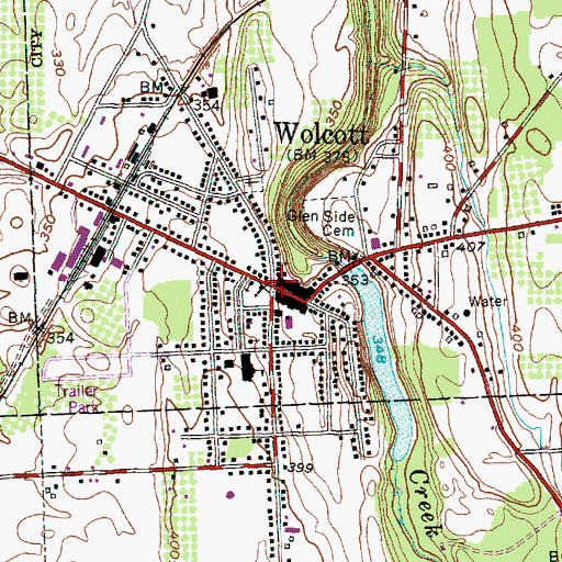 Topographic Map of Wolcott, NY