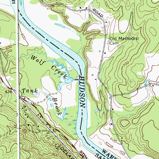 Topographic Map of Wolf Creek, NY