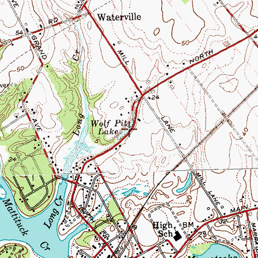 Topographic Map of Wolf Pit Lake, NY