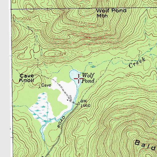 Topographic Map of Wolf Pond, NY
