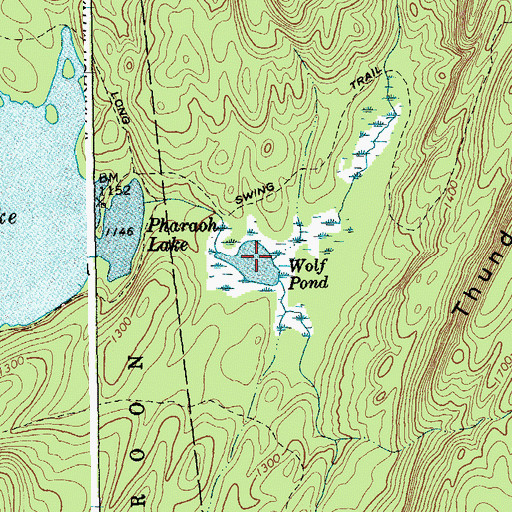 Topographic Map of Wolf Pond, NY