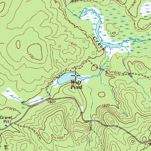Topographic Map of Wolf Pond, NY