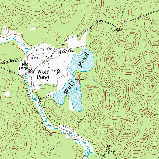 Topographic Map of Wolf Pond, NY