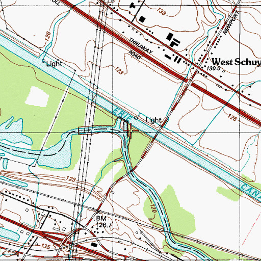 Topographic Map of Wood Creek, NY