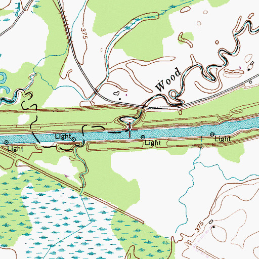 Topographic Map of Wood Creek, NY