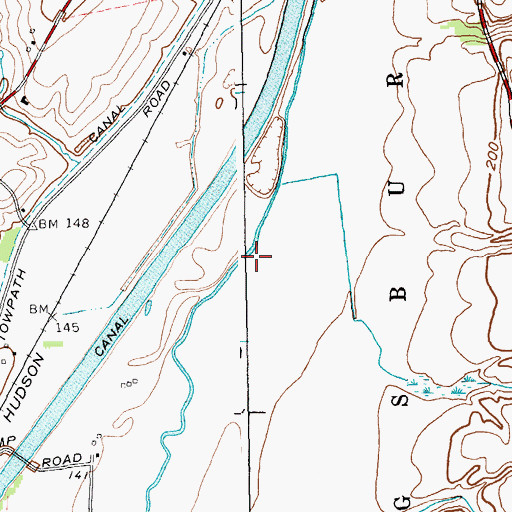 Topographic Map of Wood Creek, NY