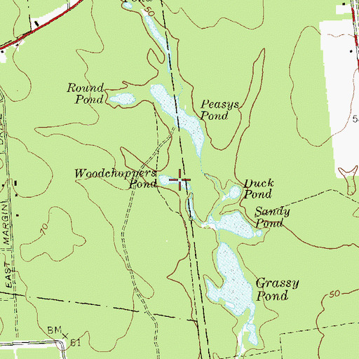 Topographic Map of Woodchoppers Pond, NY