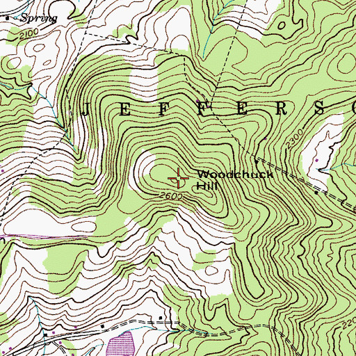 Topographic Map of Woodchuck Hill, NY
