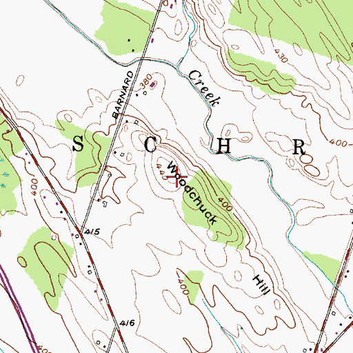 Topographic Map of Woodchuck Hill, NY