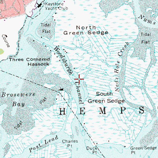 Topographic Map of Woodsburgh Channel, NY